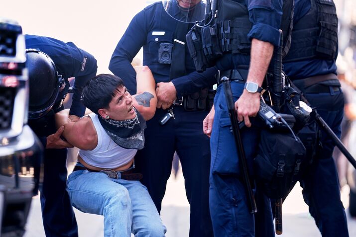 APTOPIX Immigration Raids Los Angeles