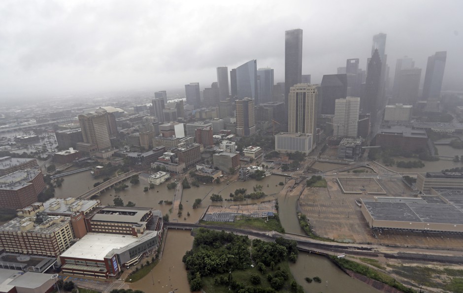 This is what downtown Houston looked like on Tuesday, August 29, when Erick Coonrod was released. 