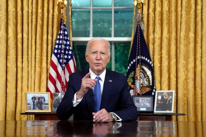 President Biden Delivers Oval Office Address To Nation