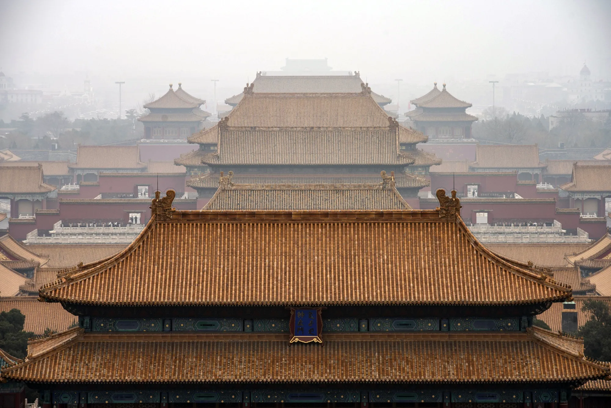 The Forbidden City is seen from Jingshan Park in Beijing.
