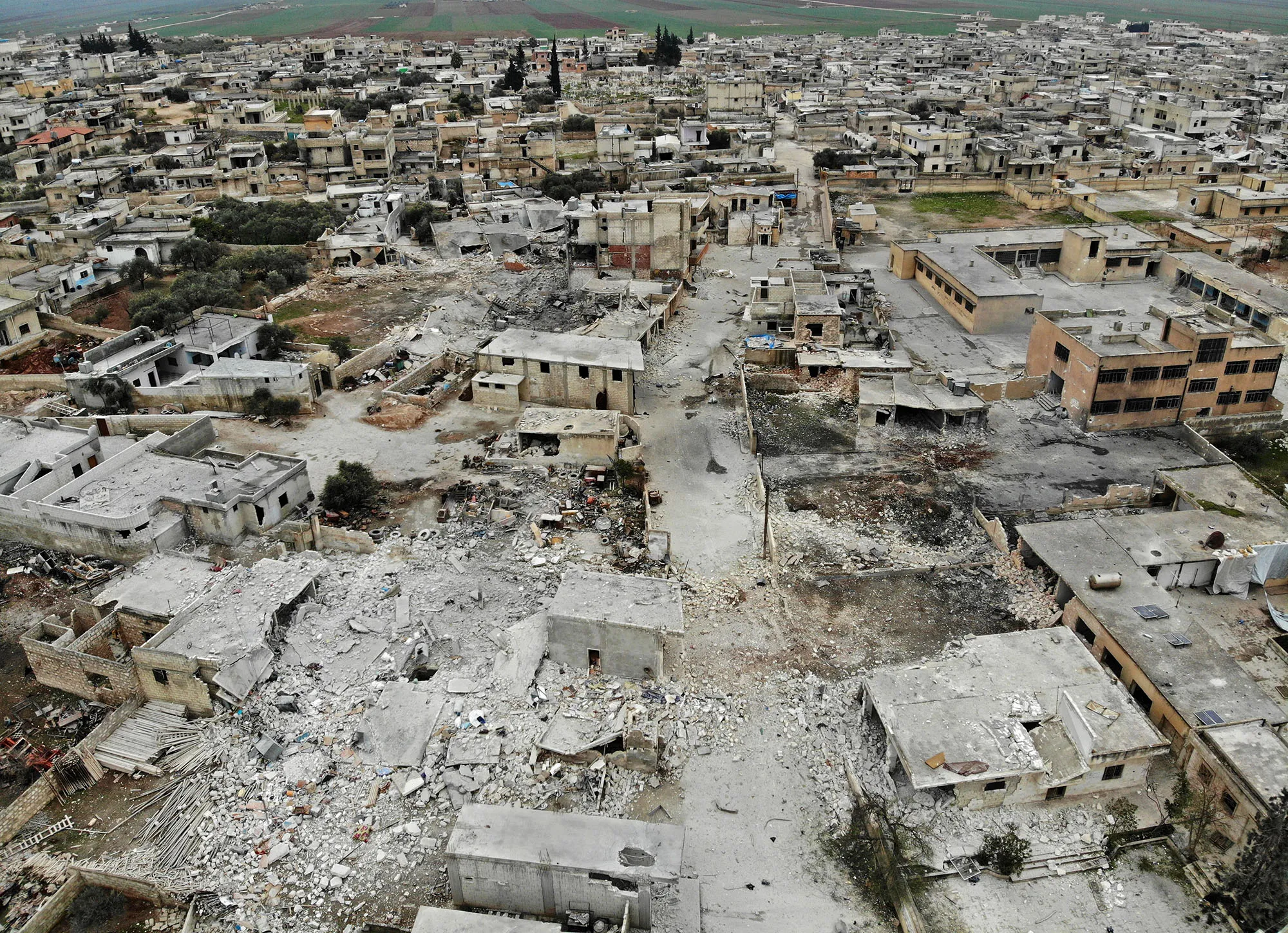 The village of Maaret al-Naasan in Syria's Idlib province on Feb.&nbsp;12.