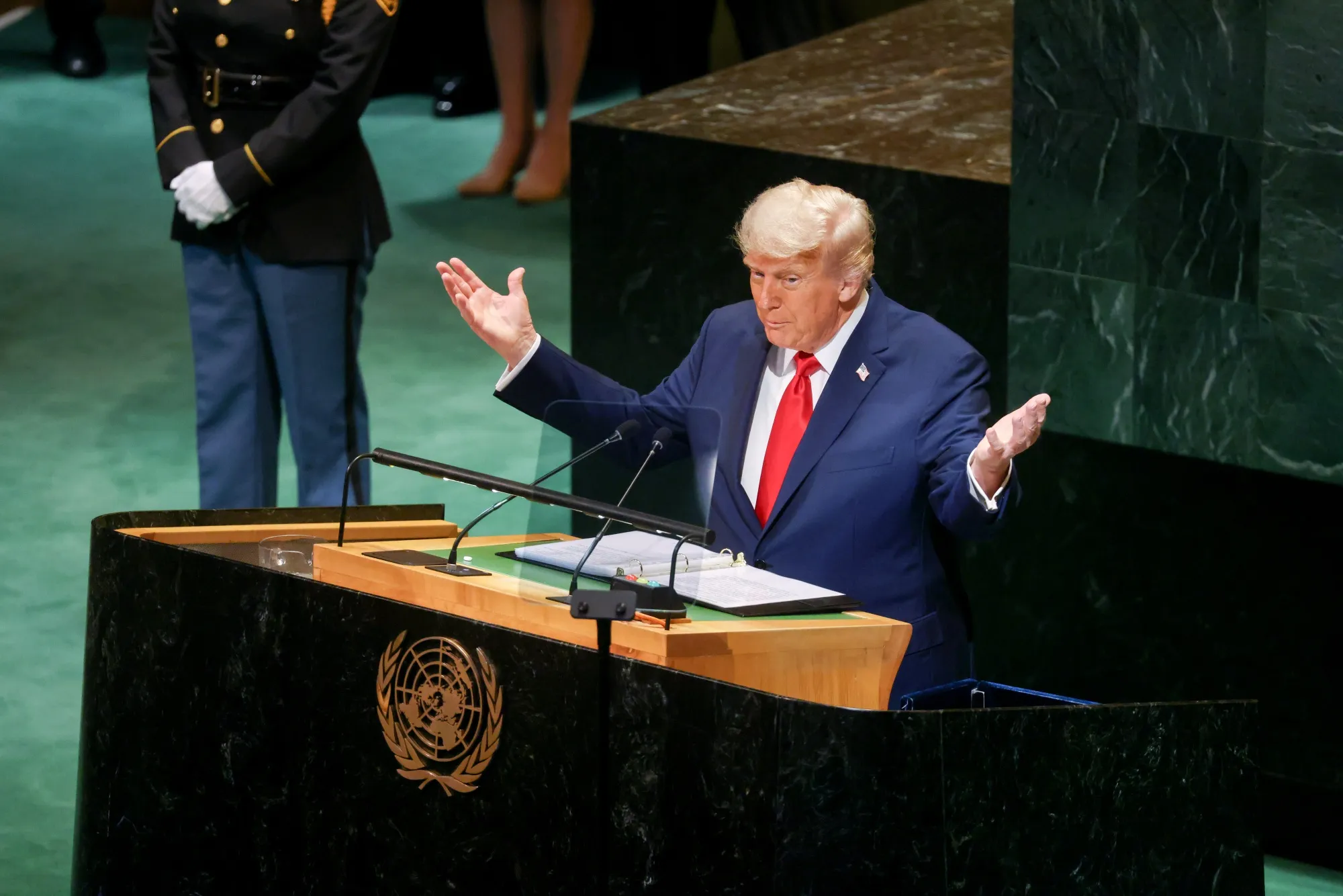 Trump speaking at&nbsp;the United Nations General Assembly&nbsp;in New York,&nbsp;on Sept. 23.