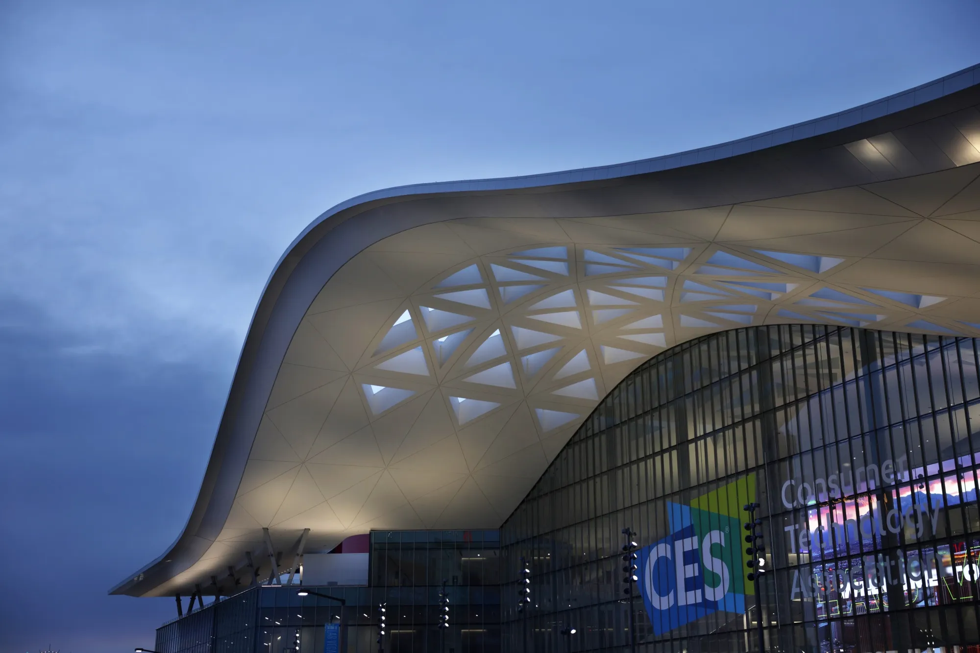 The CES logo is displayed at the Las Vegas Convention Center.&nbsp;