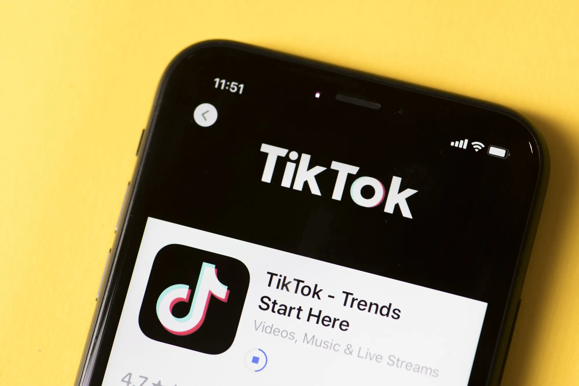 The download page for ByteDance Ltd.'s TikTok app.