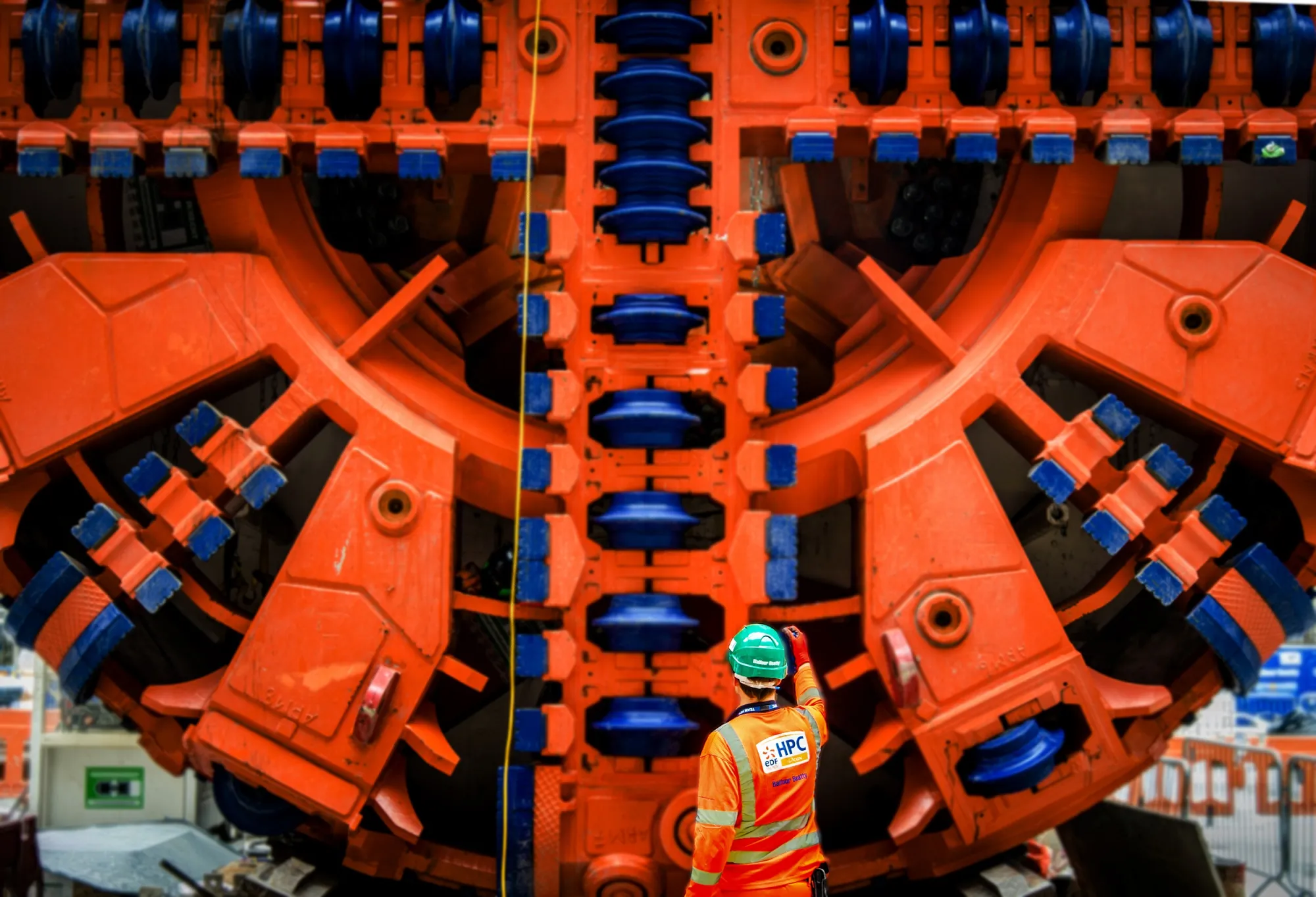 Three&nbsp;boring machines stand ready to commence the major tunnelling work required for the reactor's cooling water systems.