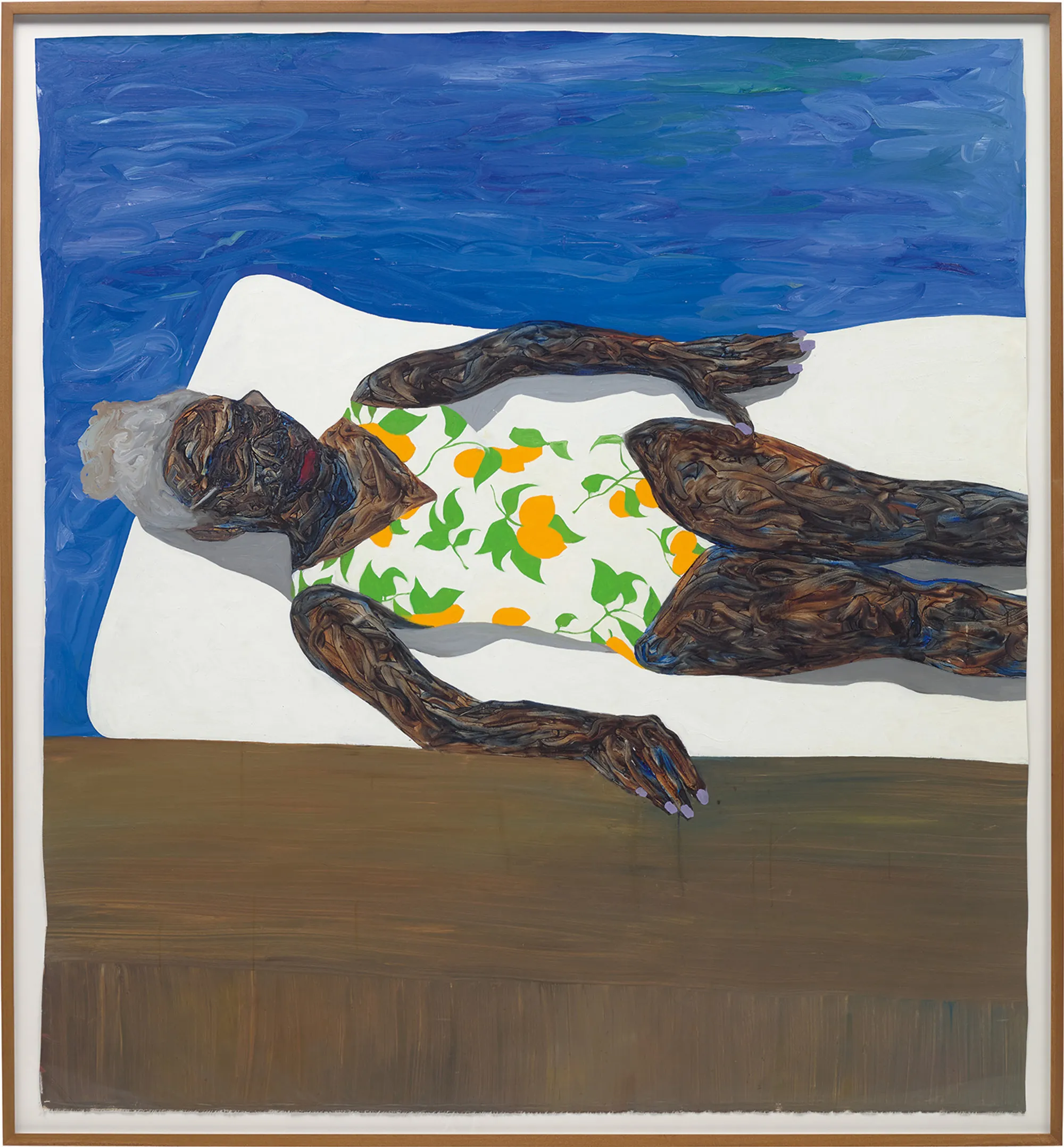 Amoako Boafo, The Lemon Bathing Suit, 2019
