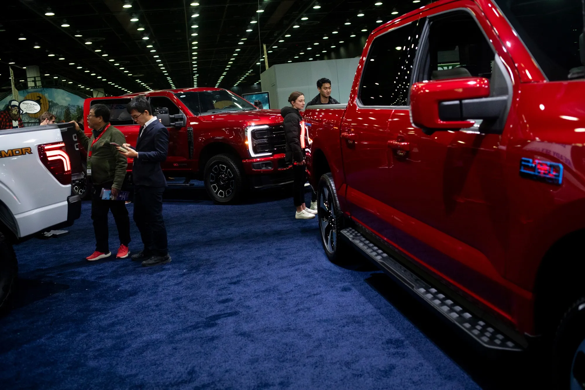 Ford vehicles during the 2026 Detroit Auto Show in Detroit on Jan 14.