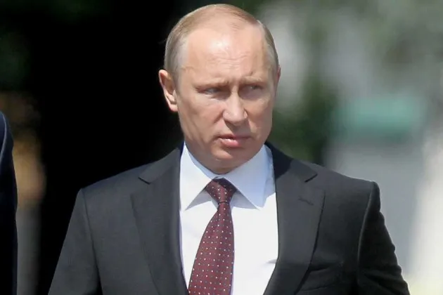 Russian President Vladimir Putin at Trinity Square in the Kremlin on July 31 in Moscow