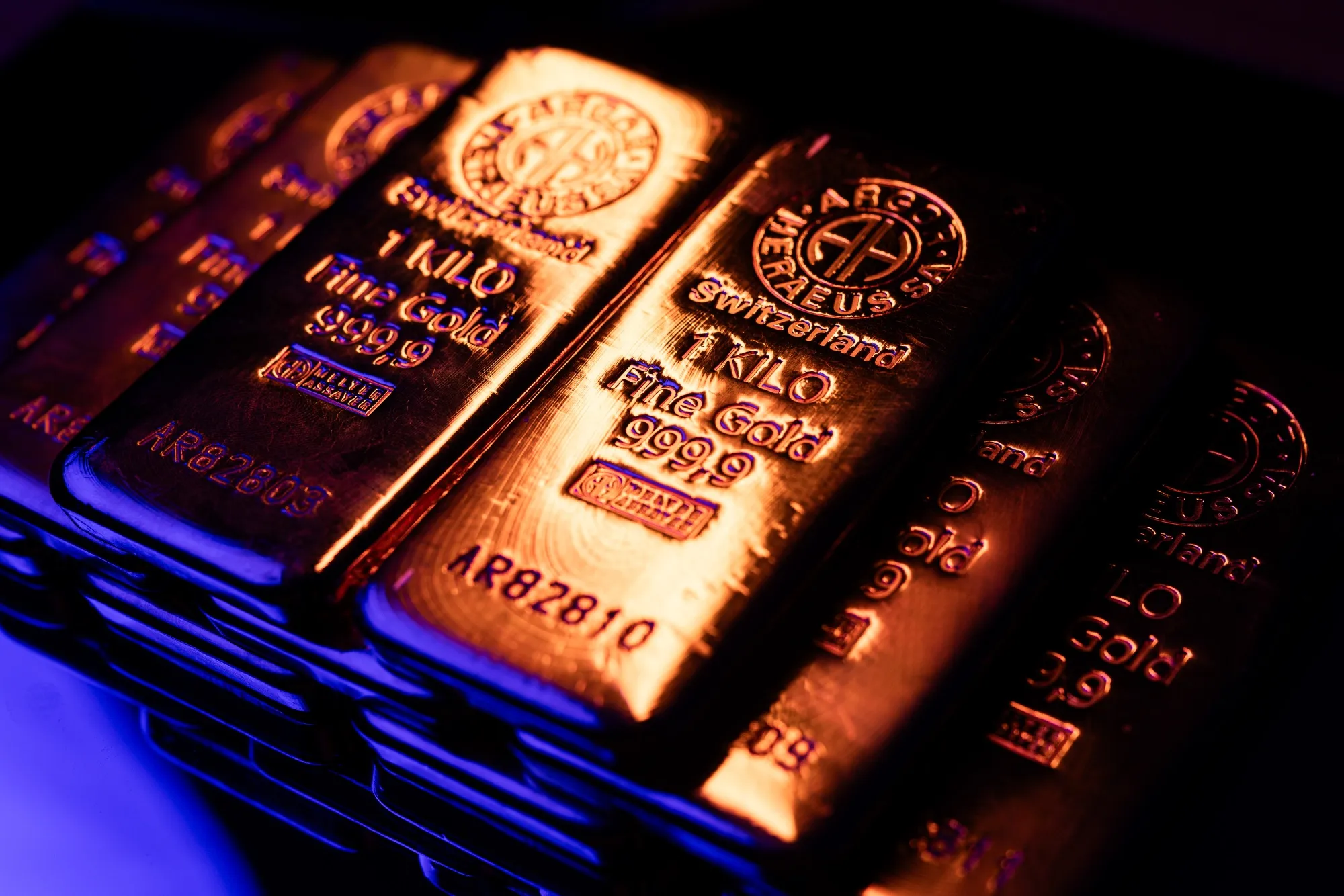 Gold bars at a bullion dealer&nbsp;in Budapest.