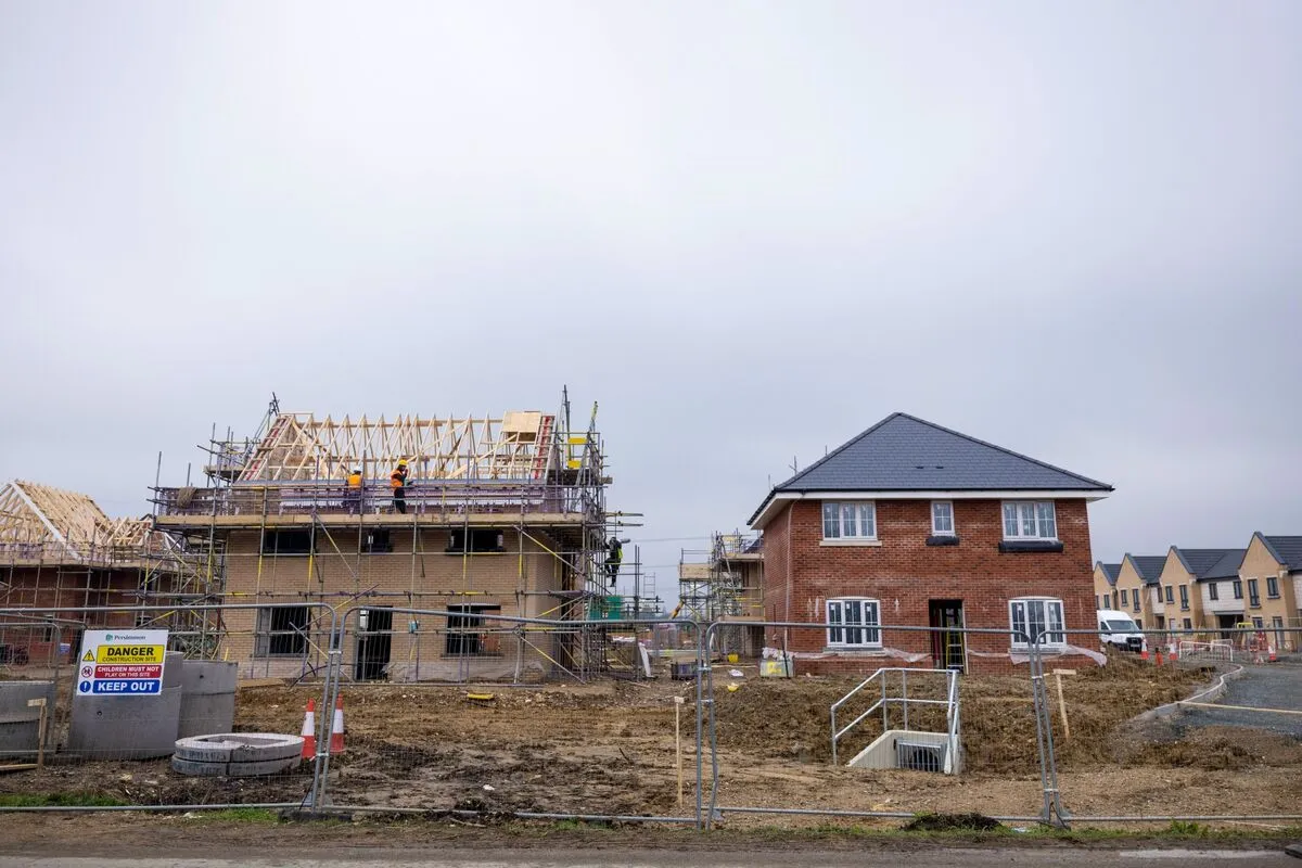 A housing development under construction in Braintree, Essex, in March.&nbsp;
