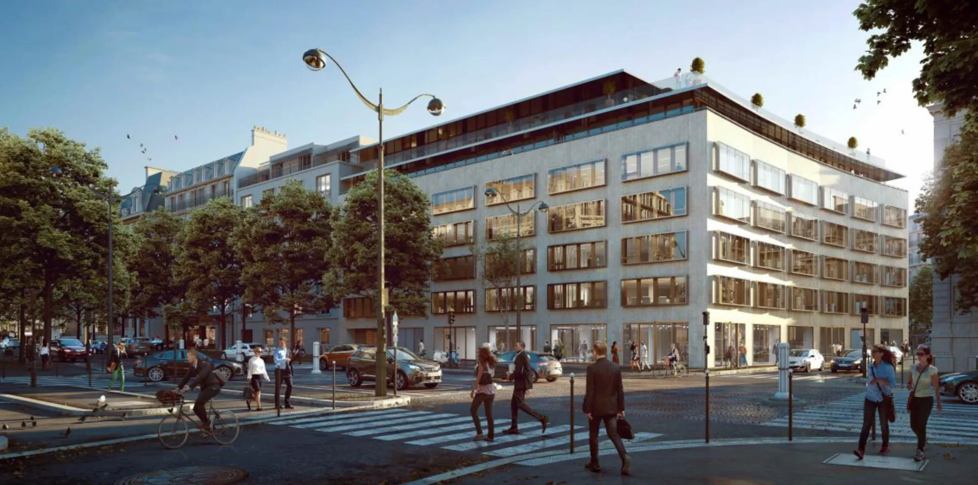 Illustration of 83 Avenue Marceau, site of Goldman Sachs’ new office in Paris.