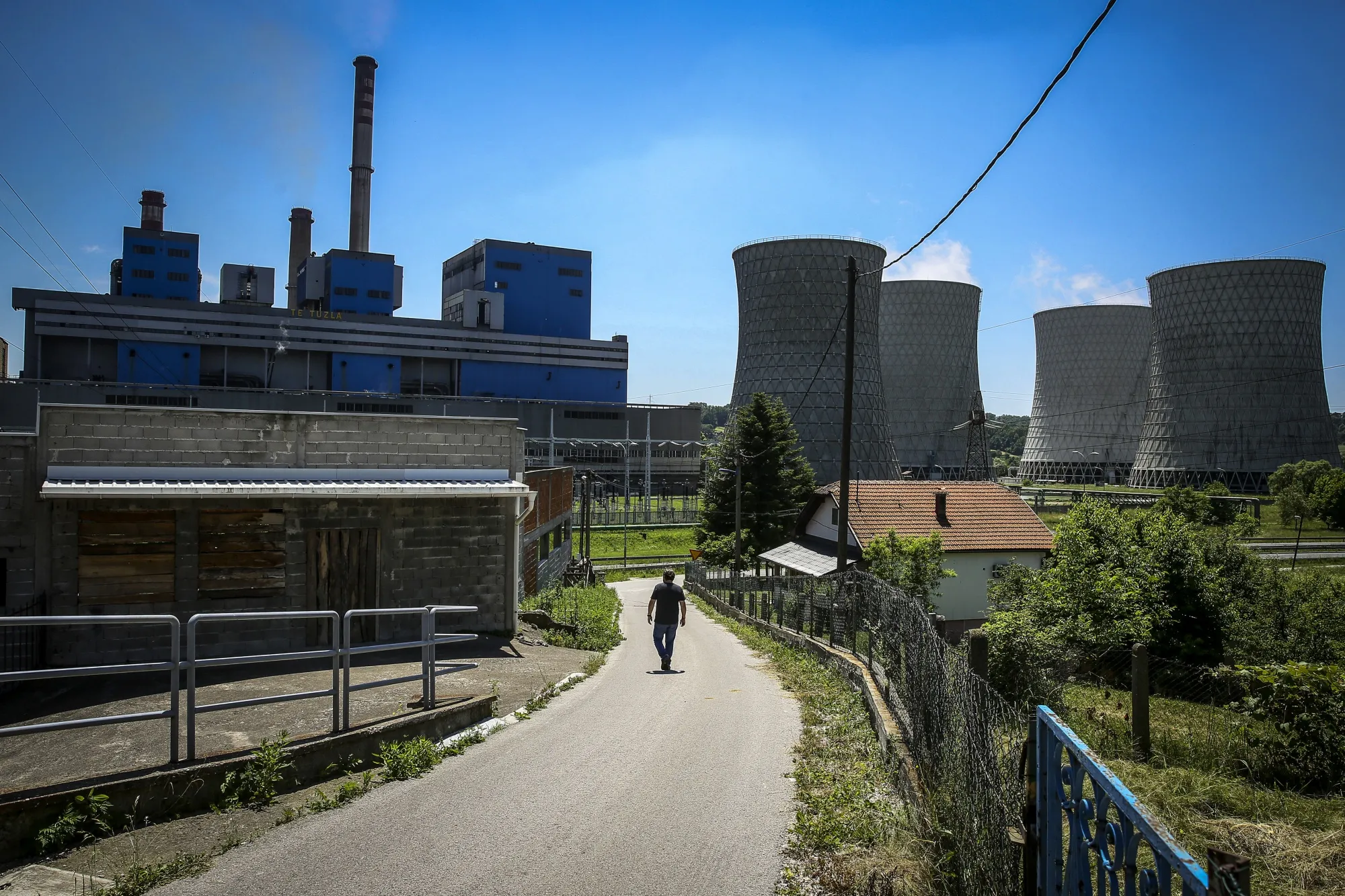 The Tuzla thermal power plant stands in Tulza, Bosnia.