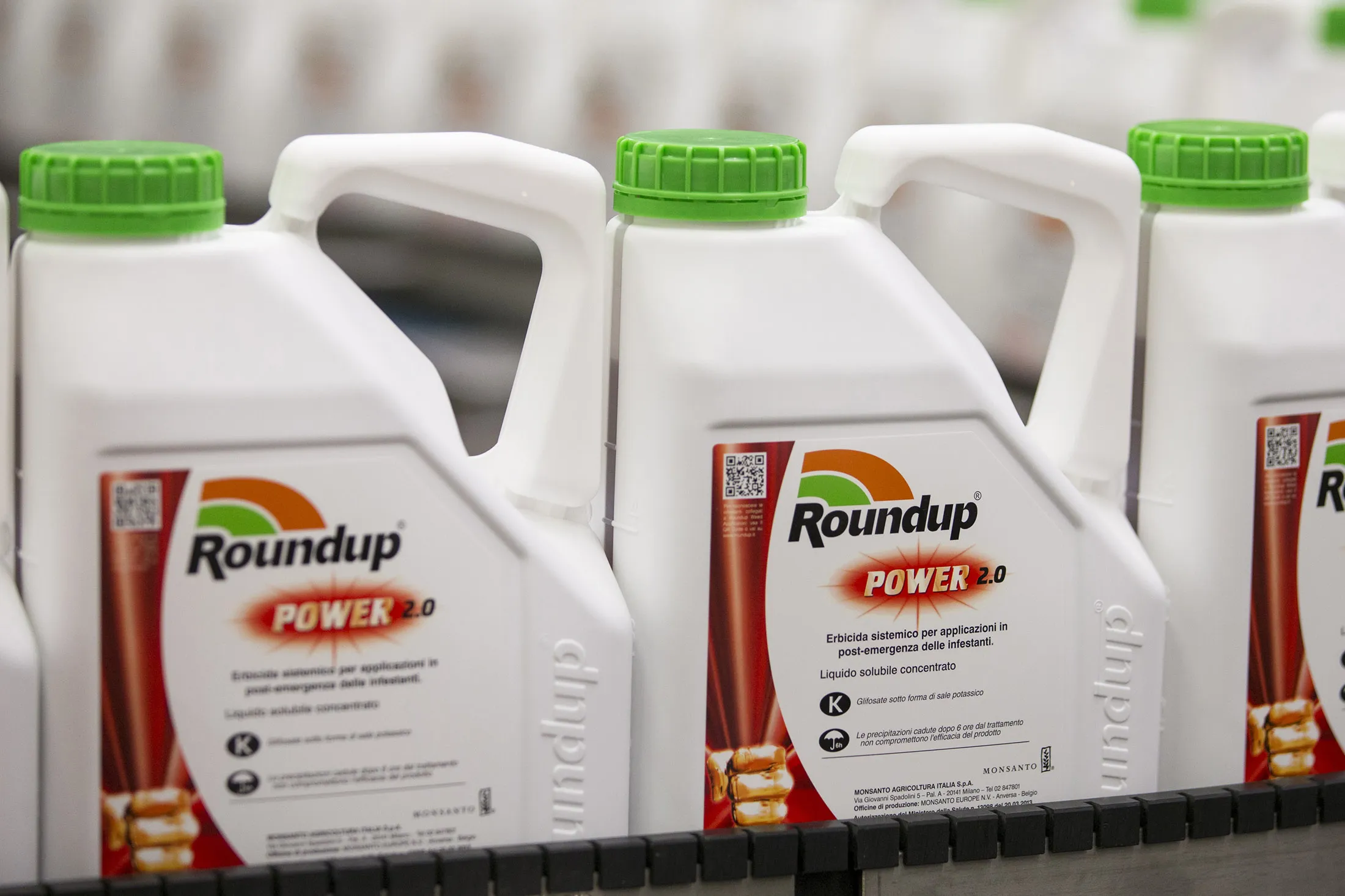 Bottles of Roundup weed killer.