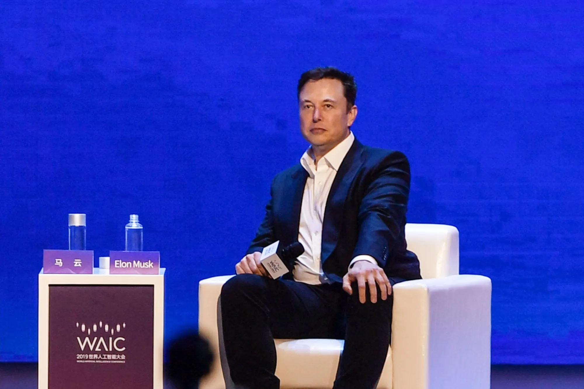 Elon Musk in Shanghai on Aug. 29.