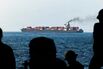 US forces patrol the Arabian Sea near the Touska cargo ship, on April 20.