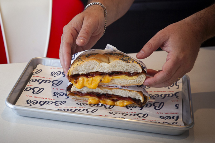 Babe’s bacon, egg and cheese. Photographer: Jamie Diamond