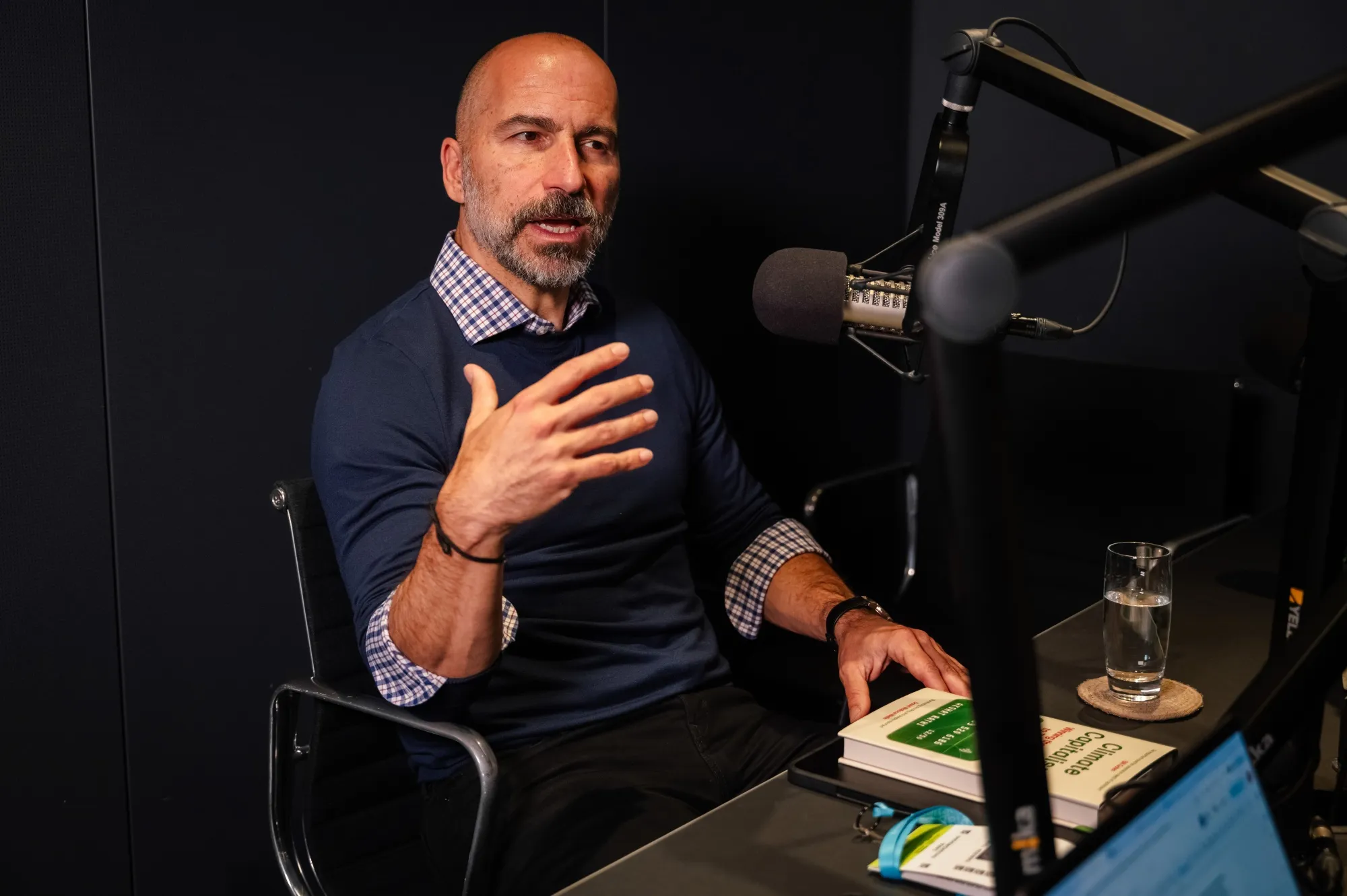 Dara Khosrowshahi, chief executive officer of Uber Technologies Inc., during an interview in London&nbsp;on&nbsp;Oct. 8, 2024.