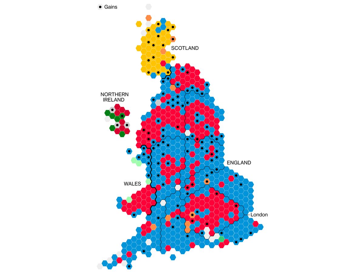 Britain S Political Map Changes Color In Ways Few Could Imagine Bloomberg