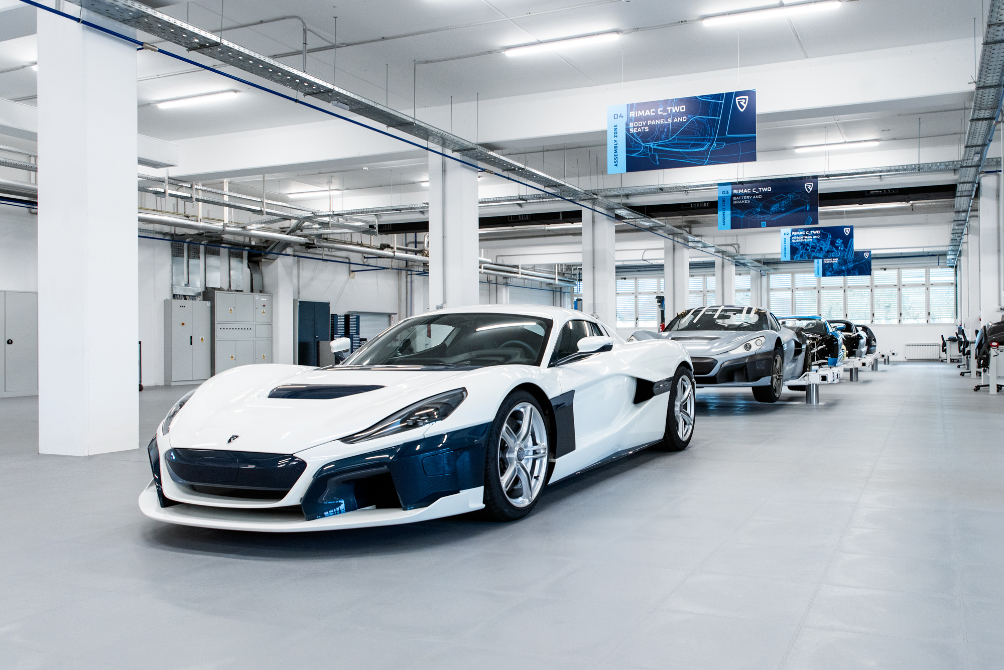 Rimac C Two electric hypercars.