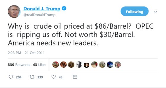 OPEC Faces a Bigger Problem in Washington Than Trump Tweets