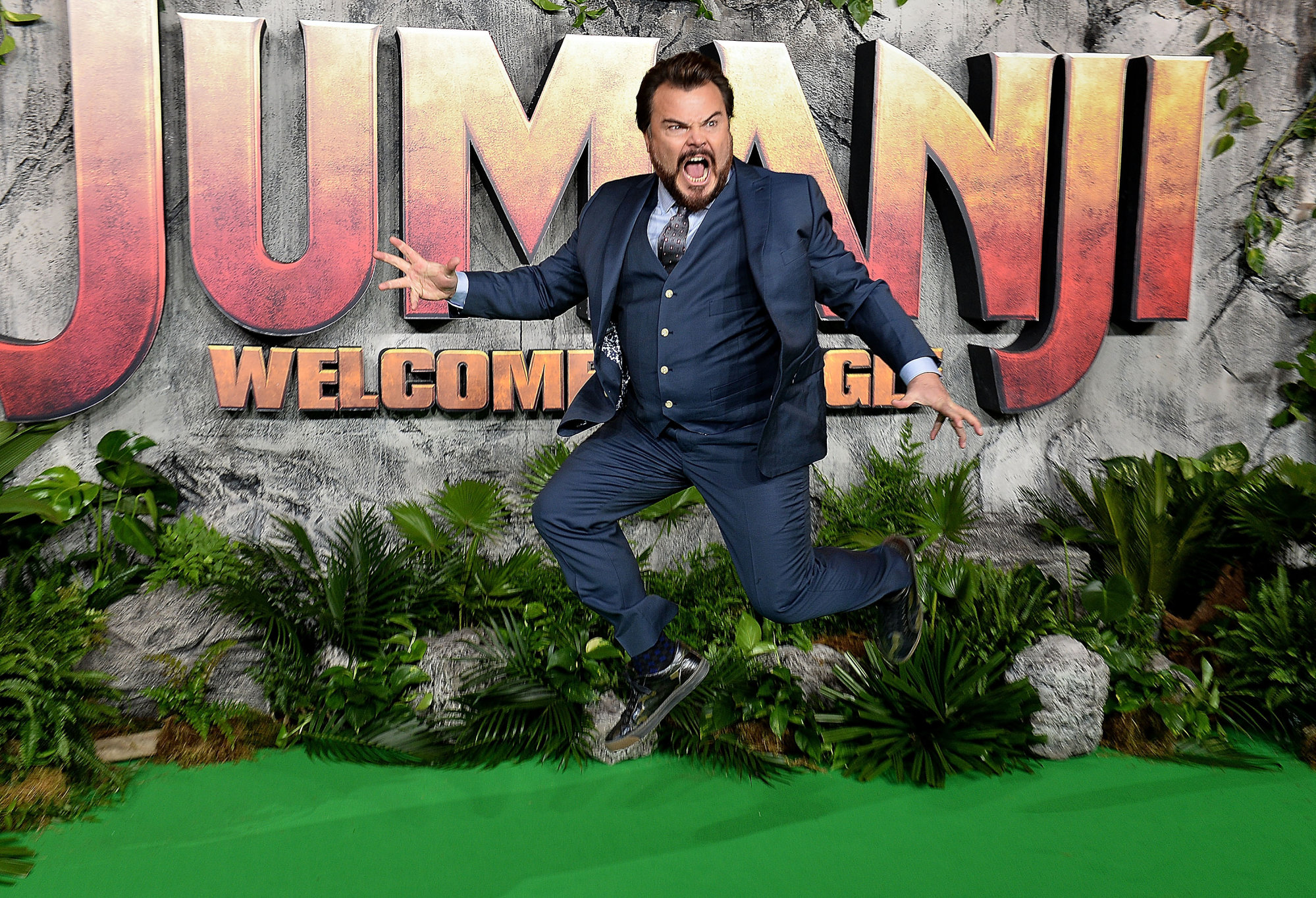 Jack Black attends the UK premiere of Jumanji : Welcome To The