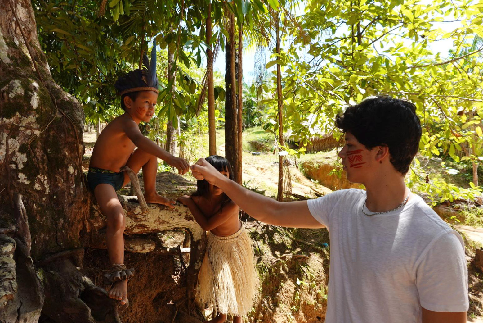 Natalia Bertran’s son Jorge in the Amazon during his gap year program. Photographer: Noor Saad