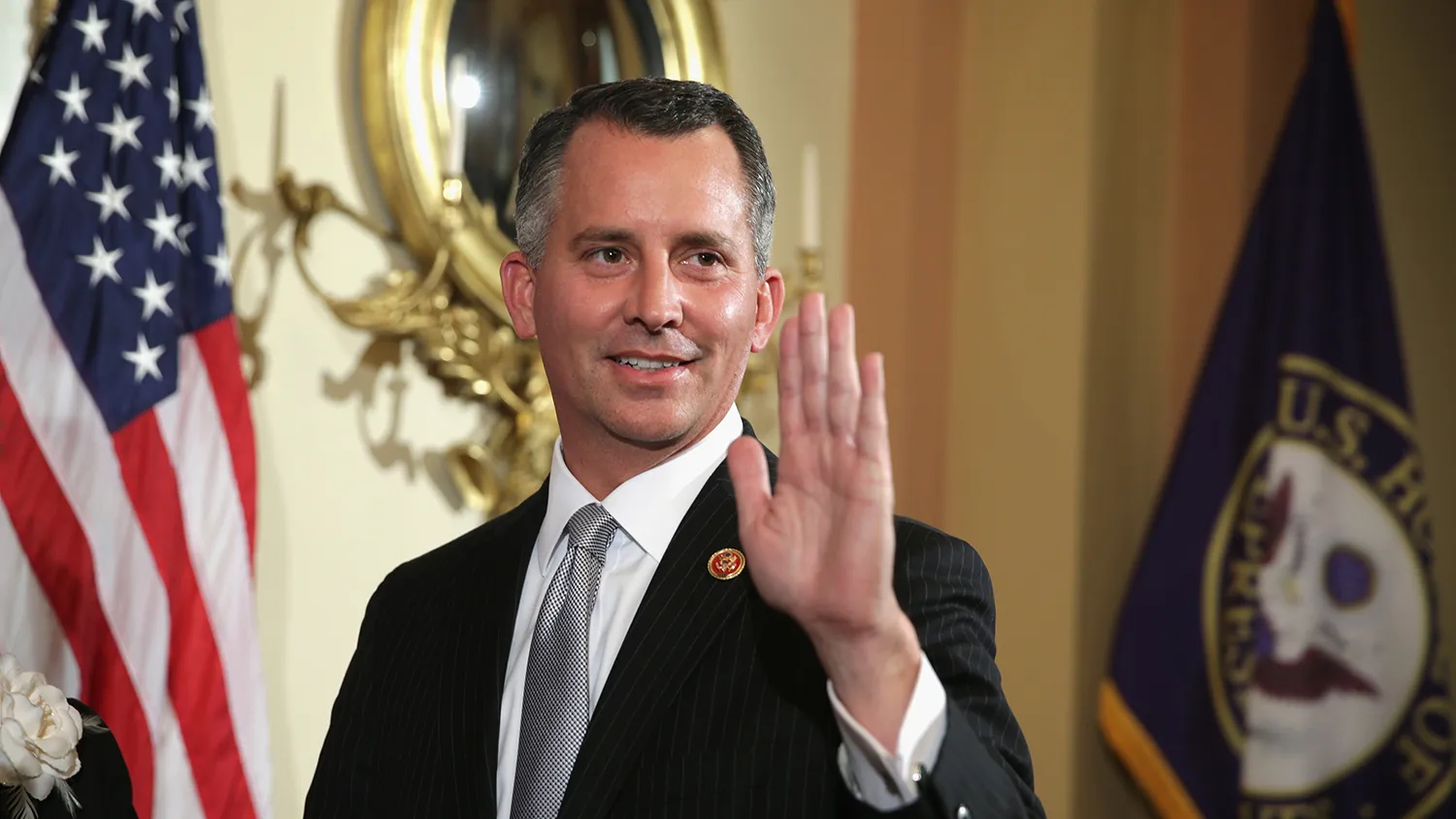 U.S. Representative-elect David Jolly (R-FL) participates in a ceremonial swearing-in photo opportunity March 13, 2014 on Capitol Hill in Washington, DC.
