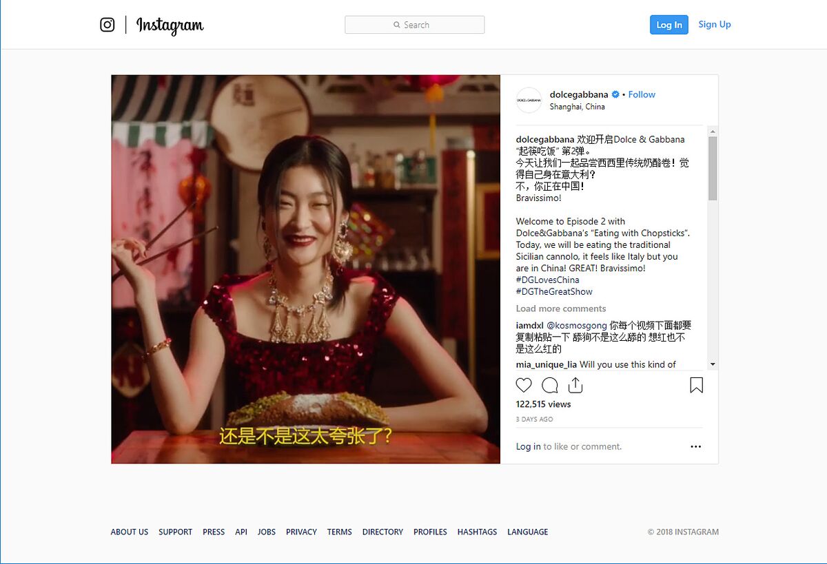 Dolce & Gabbana Faces China Boycott Calls Over `Racist' Videos - Bloomberg