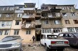 Damaged buildings following shelling in Stepanakert, Nagorno-Karabakh on Sept. 19.