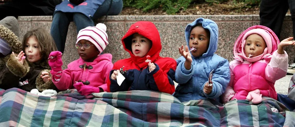 Daycare students on a day out.