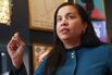 Congressional Candidate Analilia Mejia Campaigns On First Day Of Early Voting