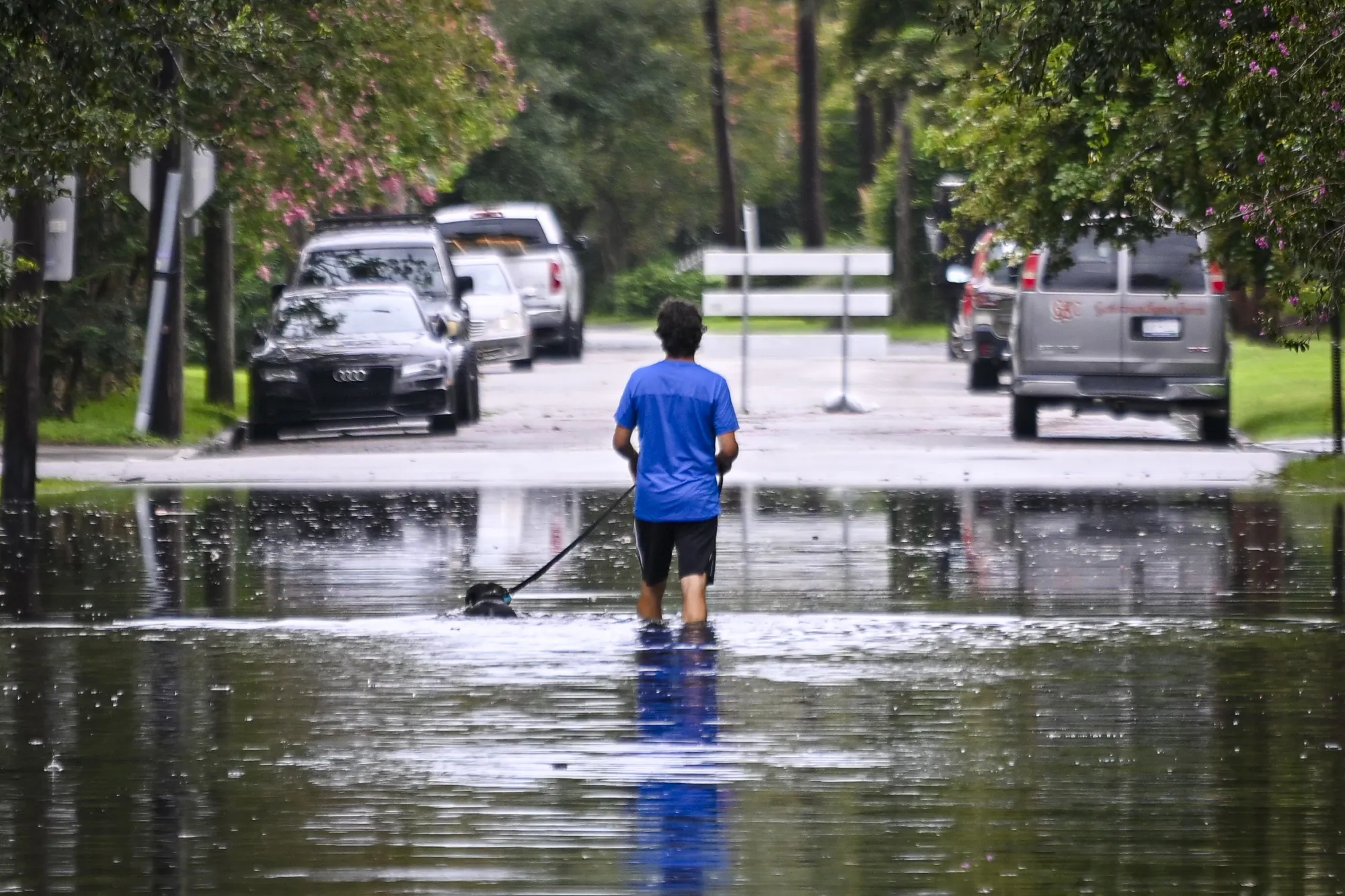 A flooded street in Charleston, South Carolina, on Aug.&nbsp;6.