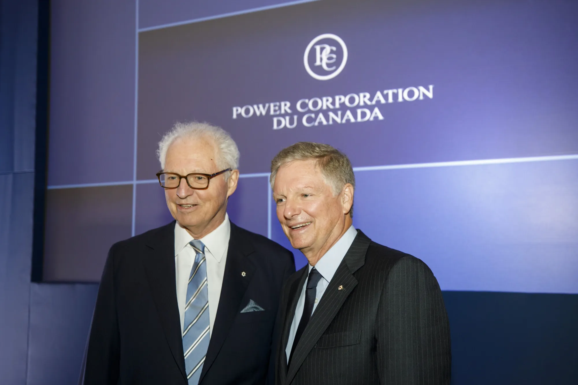 Andre Desmarais and Paul Desmarais Jr. in 2019.