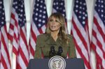 Lady Melania Trump speaks during the Republican National Convention on Aug. 25.