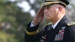 US Army Chief of Staff Gen. Ray Odierno salutes during his retirement ceremony at Joint Base Myer-Henderson, on Aug. 14, 2015 in Arlington, Virginia.
