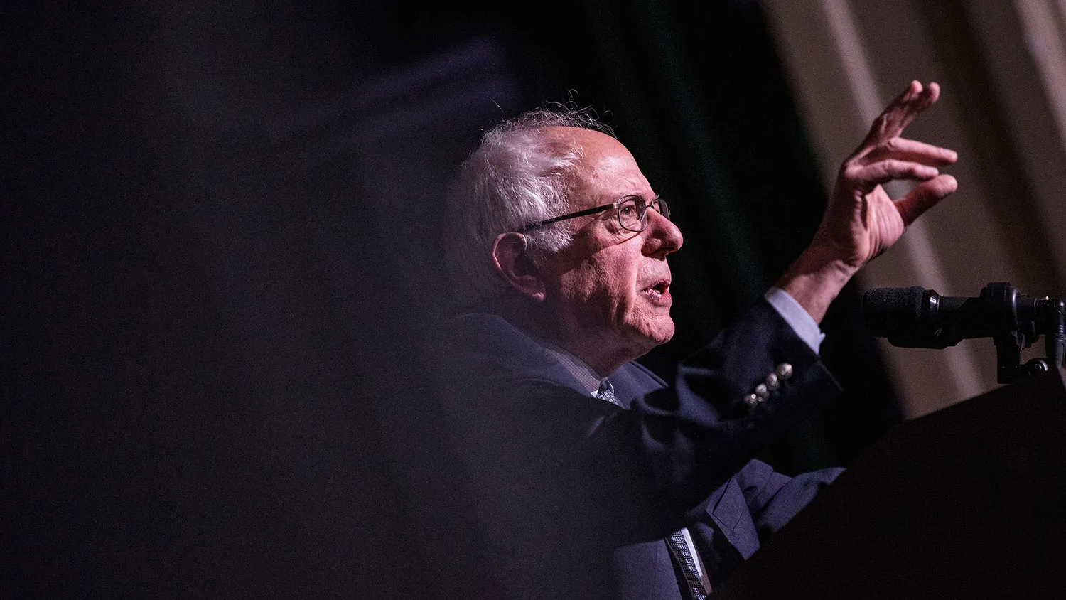 Democratic presidential candidate Bernie Sanders speaks on Feb. 2, 2016, in Keene, New Hampshire.
