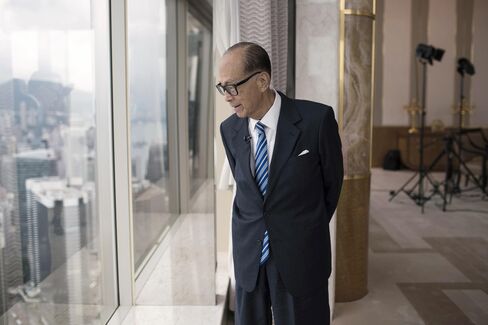 Li Ka-shing during an interview in Hong Kong.