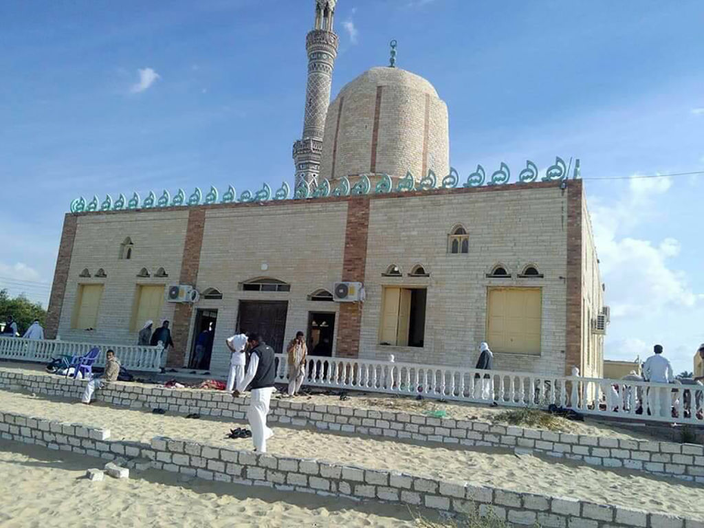 The mosque in Egypt where at least 235 people were killed on Friday.
