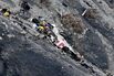 Debris at the Germanwings crash site near the town of Seyne-les-Alpes, in France, on 25 March 2015.
