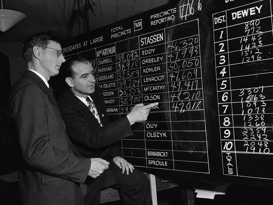 Milwaukee's last socialist mayor Frank Zeidler (left), seen here with Senator Joseph McCarthy, expanded the city's footprint to nearly double its size.