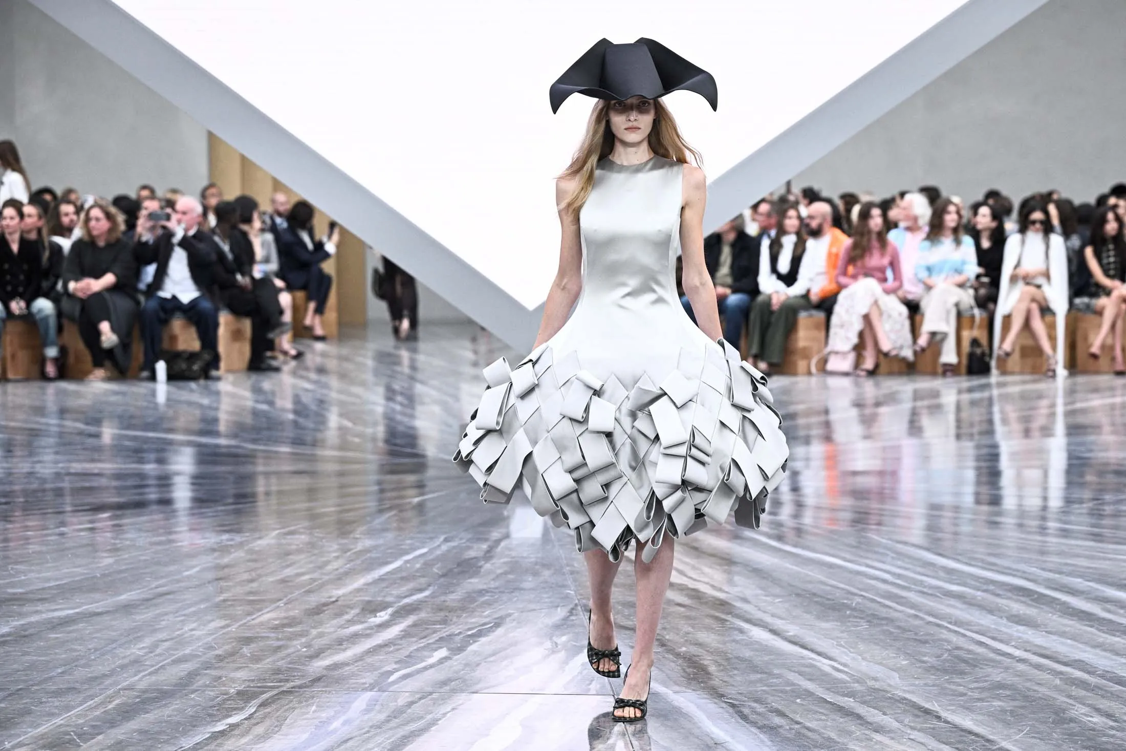 Modeling Dior’s ready-to-wear spring-summer 2026 collection, Jonathan Anderson’s first for the French house, which showed in Paris in October.