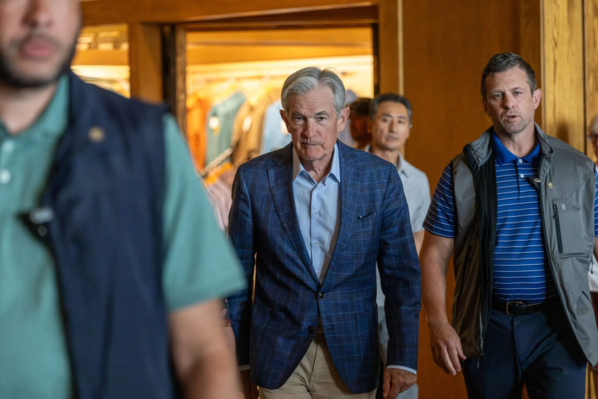 Chairman of the US Federal Reserve Jerome Powell&nbsp;during the Kansas City Federal Reserve's Jackson Hole Economic Policy Symposium in Moran, Wyoming, on Aug. 21.