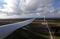 The giant blade of a Vestas V126, left.
