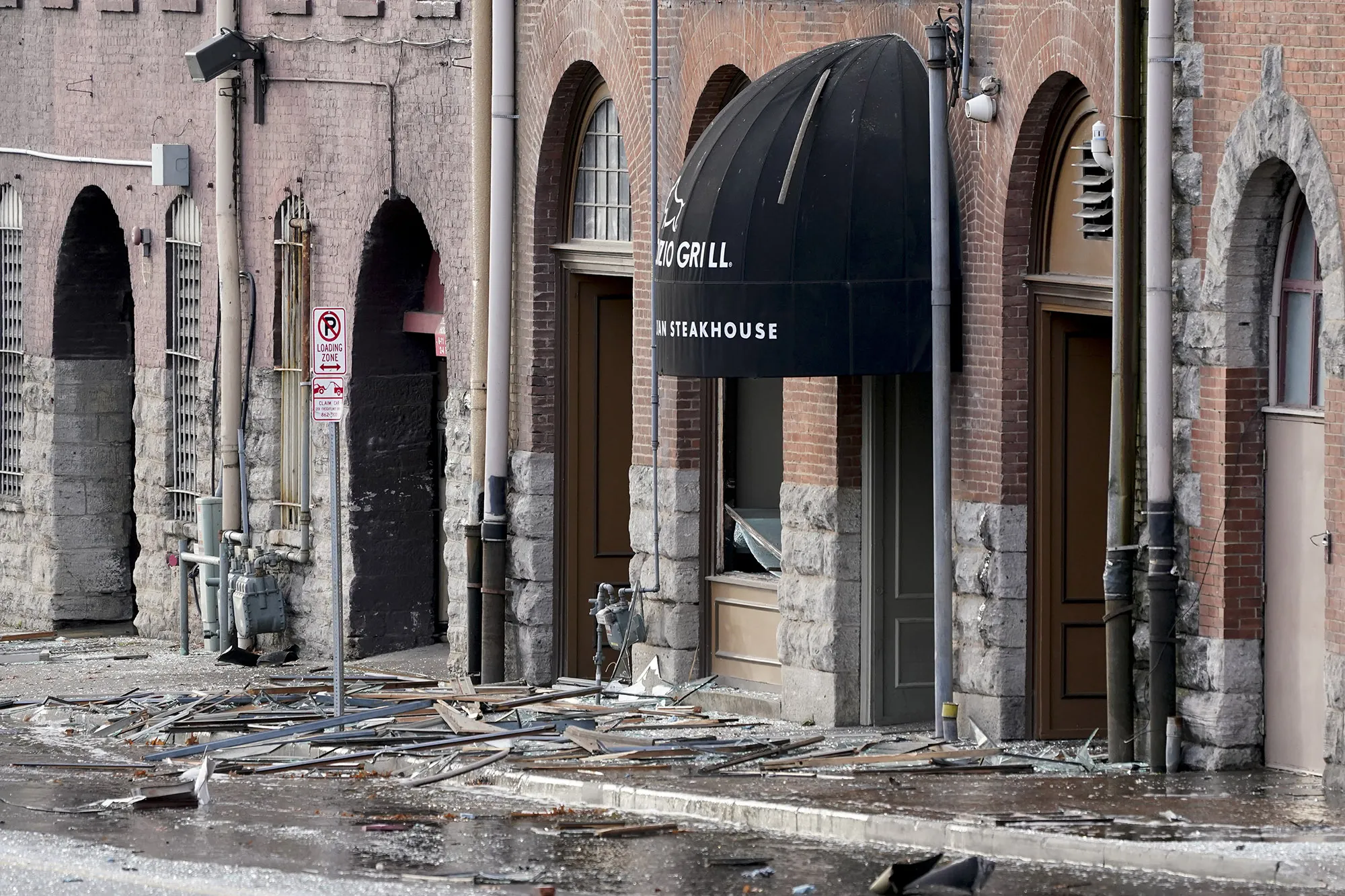 The scene of an explosion in downtown Nashville,&nbsp;Dec. 25..&nbsp;