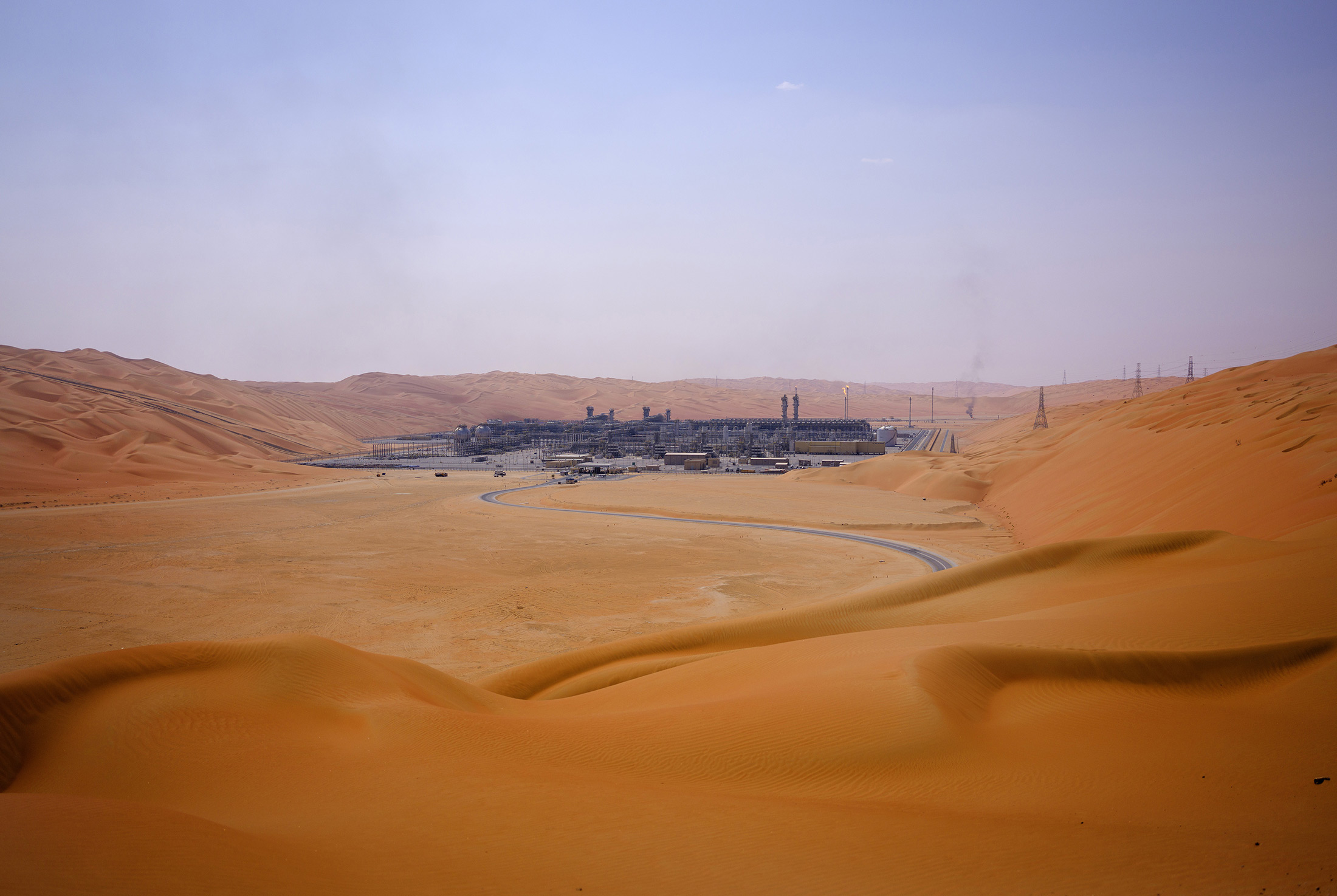 A natural gas facility in Aramco’s Shaybah oil field.&nbsp;