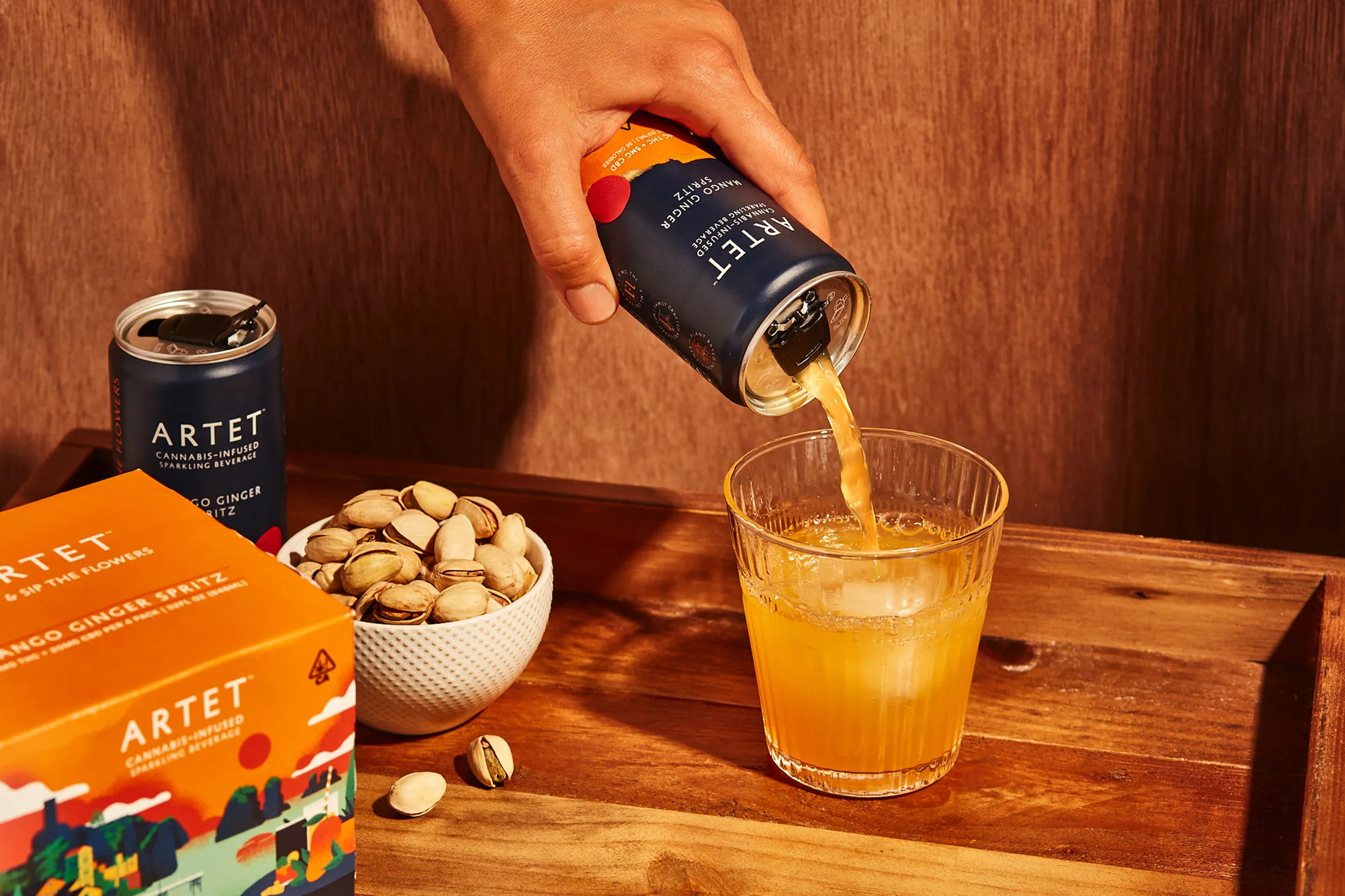 Artet’s cannabis-infused Mango Ginger Spritz.