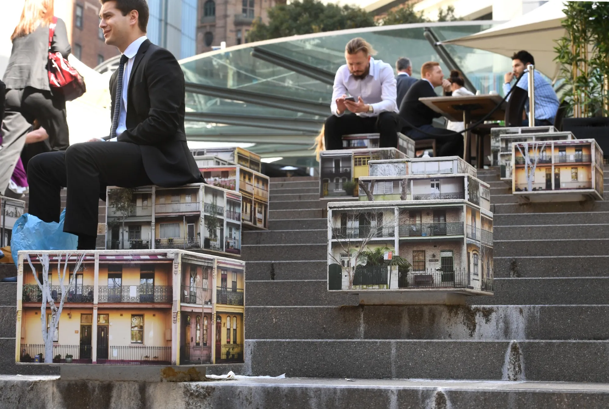 Sydney's beloved terrace houses were featured in a public art installation&nbsp;by James Voller in&nbsp;2016.