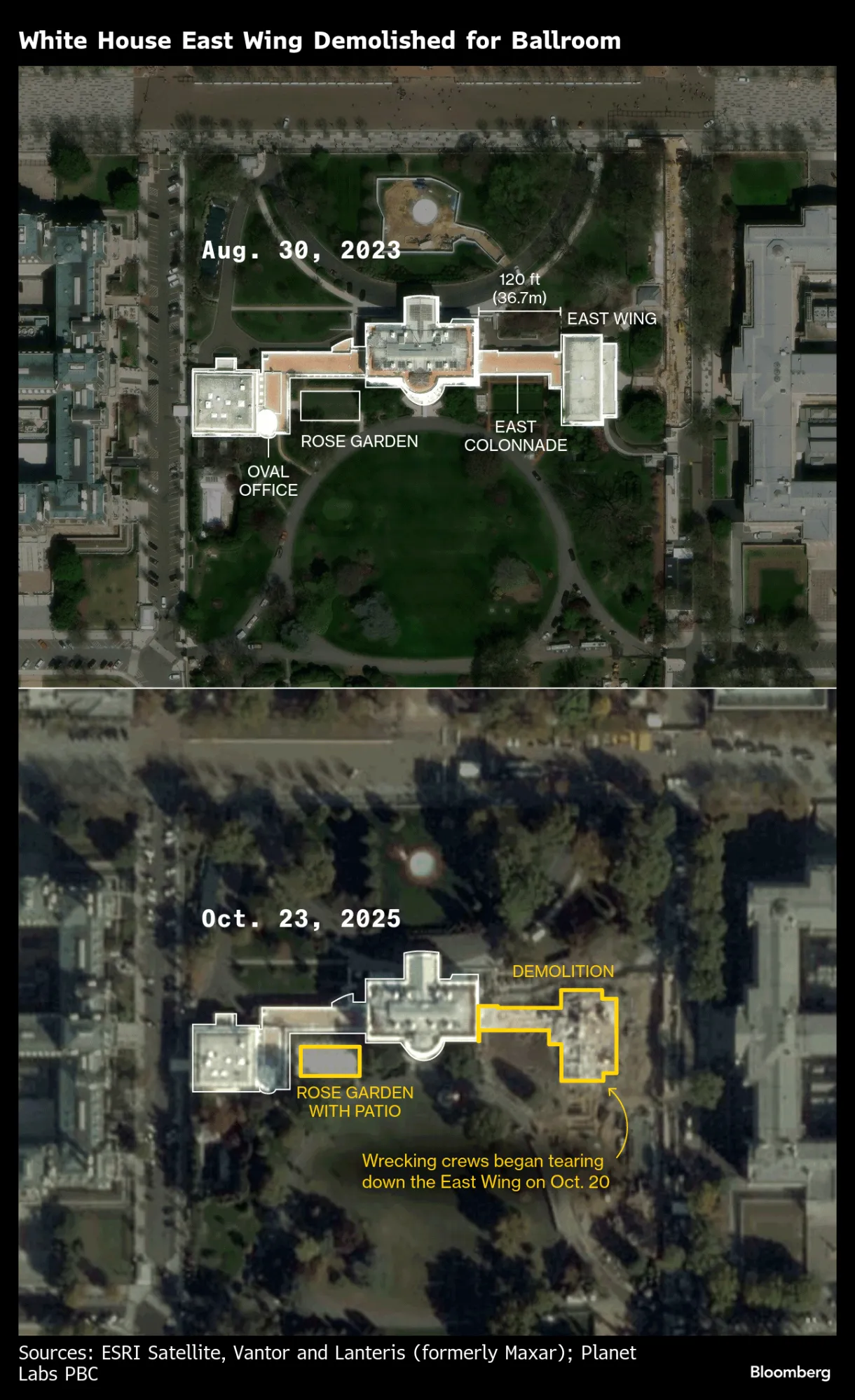 Trump's White House Ballroom Project Remains Huge Despite New Architect -  Bloomberg, image size:1220x1999