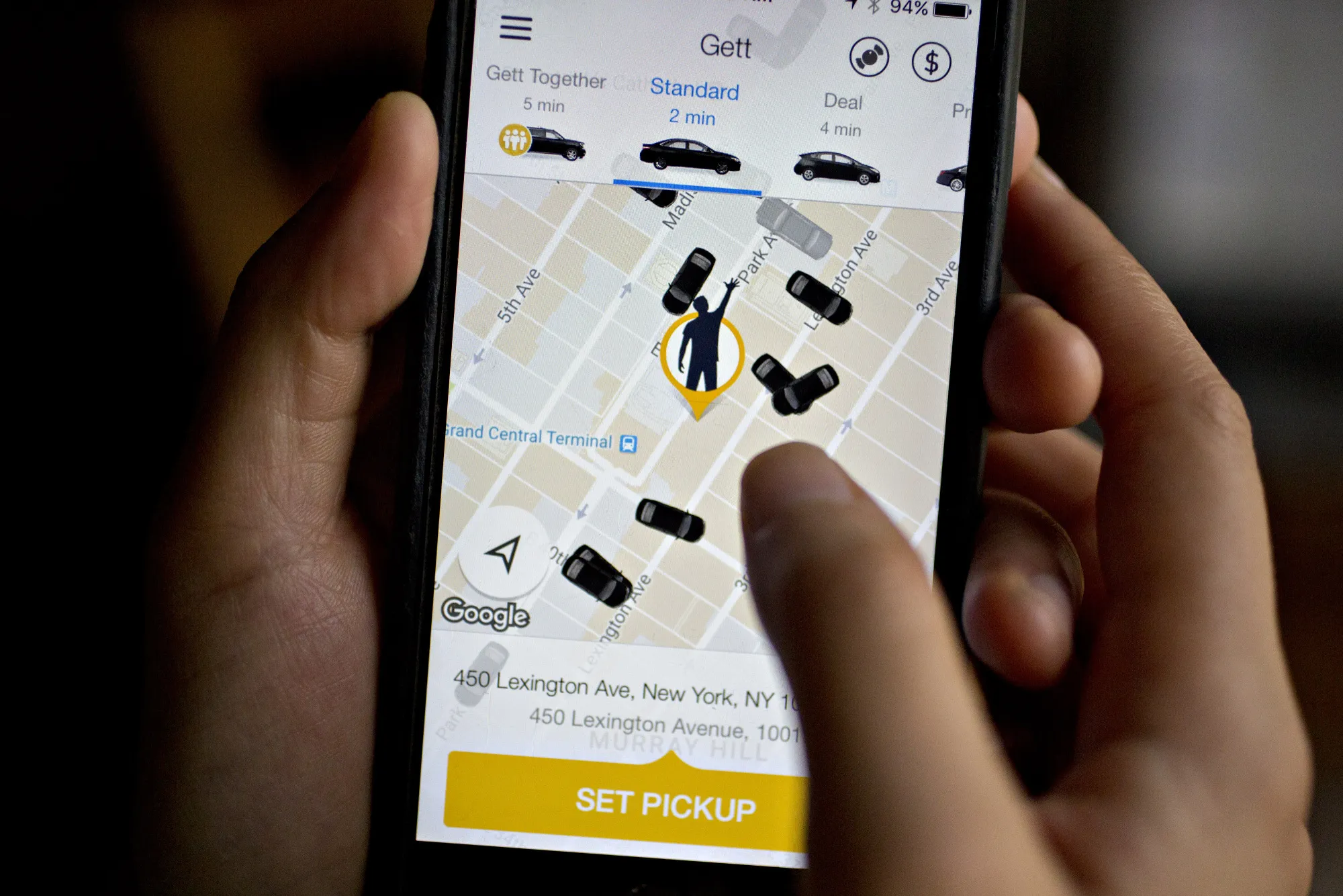 The Gett app.