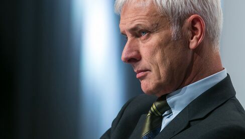 Volkswagen AG Chief Executive Officer Matthias Mueller Briefs Media On Status Of Diesel Emissions Investigation